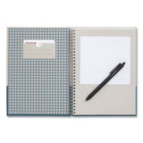 Wirebound Hardcover Notebook, 1 Subject, Narrow Rule, Gray-teal Cover, 9.5 X 6.5, 80 Sheets