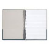 Wirebound Hardcover Notebook, 1 Subject, Narrow Rule, Gray-teal Cover, 9.5 X 6.5, 80 Sheets