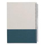 Wirebound Hardcover Notebook, 1 Subject, Narrow Rule, Gray-teal Cover, 9.5 X 6.5, 80 Sheets