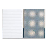 Wirebound Hardcover Notebook, 1 Subject, Narrow Rule, Gray-teal Cover, 9.5 X 6.5, 80 Sheets