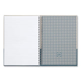 Wirebound Hardcover Notebook, 1 Subject, Narrow Rule, Gray-teal Cover, 9.5 X 6.5, 80 Sheets