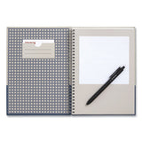 Wirebound Hardcover Notebook, 1 Subject, Narrow Rule, Gray-blue Cover, 9.5 X 6.5, 80 Sheets