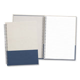 Wirebound Hardcover Notebook, 1 Subject, Narrow Rule, Gray-blue Cover, 9.5 X 6.5, 80 Sheets