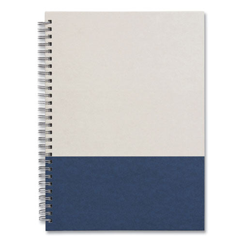Wirebound Hardcover Notebook, 1 Subject, Narrow Rule, Gray-blue Cover, 9.5 X 6.5, 80 Sheets