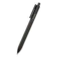 Quick Dry Gel Pen, Retractable, Extra-fine 0.38 Mm, Black Ink, Black Barrel, 5-pack