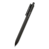 Quick Dry Gel Pen, Retractable, Extra-fine 0.38 Mm, Black Ink, Black Barrel, 5-pack