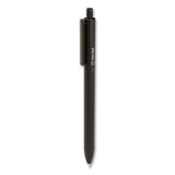 Quick Dry Gel Pen, Retractable, Bold 1 Mm, Black Ink, Black Barrel, 5-pack