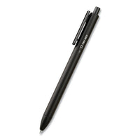 Quick Dry Gel Pen, Retractable, Bold 1 Mm, Black Ink, Black Barrel, 5-pack