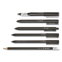 Quick Dry Gel Pen, Retractable, Bold 1 Mm, Black Ink, Black Barrel, 5-pack