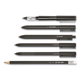 Quick Dry Gel Pen, Retractable, Bold 1 Mm, Black Ink, Black Barrel, 5-pack