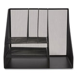 Wire Mesh Combination Organizer, Vertical-horizontal, 8 Sections, Letter-size, 12 X 12 X 13.97, Matte Black