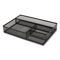 Mesh Drawer Organizer, 4 Compartment, 13.58 X 9.45 X 2.2, Black