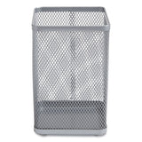 Wire Mesh Jumbo Pencil Holder, 4.33 X 4.33 X 6.69, Silver