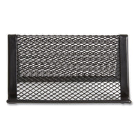 One Compartment Business Card Holder, Holds 50 Cards, 3.07 X 0.15 X 4.4, Metal, Black