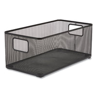 Wire Mesh Storage Box, 8.58" X 15.75" X 6.69", Black