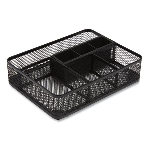 Mesh Drawer Organizer, 7 Compartment, 9.76 X 7.48 X 2.68, Black