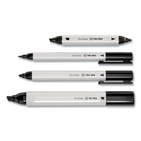 Dry Erase Marker, Pen-style, Extra-fine Bullet Tip, Black, Dozen