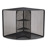 Wire Mesh Corner Organizer, 5.28 X 14.17 X 19.37, Black