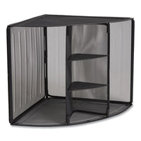 Wire Mesh Corner Organizer, 5.28 X 14.17 X 19.37, Black