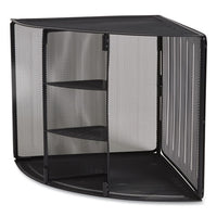 Wire Mesh Corner Organizer, 5.28 X 14.17 X 19.37, Black