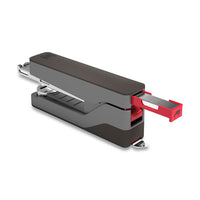 Premium Desktop Half Strip Stapler, 30-sheet Capacity, Gray-black