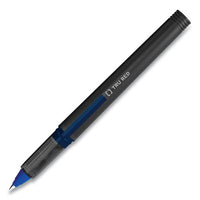 Roller Ball Pen, Stick, Fine 0.5 Mm, Blue Ink, Black Barrel, Dozen