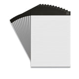 Notepads, Narrow Rule, White Sheets, 8.5 X 11.75, 50 Sheets, 12-pack