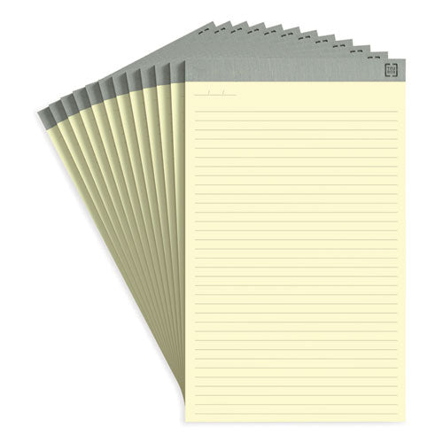 Notepads, Wide-legal Rule, Canary Sheets, 8.5 X 14, 50 Sheets, 12-pack