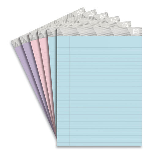 Notepads, Wide-legal Rule, Pastel Sheets, 8.5 X 11.75, 50 Sheets, 6-pack
