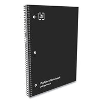 One-subject Notebook, Medium-college Rule, Black Cover, 10.5 X 8, 70 Sheets, 6-pack