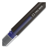 Roller Ball Pen, Stick, Fine 0.5 Mm, Blue Ink, Black Barrel, 3-pack