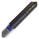 Roller Ball Pen, Stick, Fine 0.5 Mm, Blue Ink, Black Barrel, 3-pack