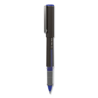 Roller Ball Pen, Stick, Fine 0.5 Mm, Blue Ink, Black Barrel, 3-pack