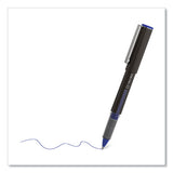 Roller Ball Pen, Stick, Fine 0.5 Mm, Blue Ink, Black Barrel, 3-pack