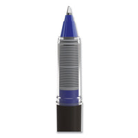 Roller Ball Pen, Stick, Fine 0.5 Mm, Blue Ink, Black Barrel, 3-pack
