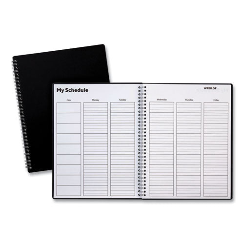 Weekly Teacher Planner, 11 X 8.5, Black Poly Cover, Undated