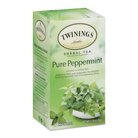 Tea Bags, Pure Peppermint, 1.76 Oz, 25-box