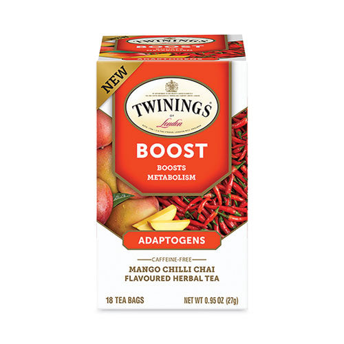 Boost Mango Chili Chai Herbal Tea Bags, 0.95 Oz, 18-box