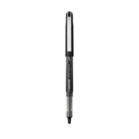 Vision Needle Stick Roller Ball Pen, Fine 0.7mm, Black Ink, Silver Barrel, Dozen