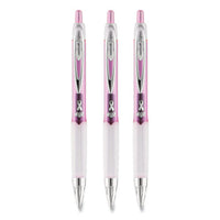Signo 207 City Of Hope Edition Gel Pen, Retractable, Bold 1 Mm, Black Ink, Pink Barrel, Dozen