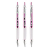 Signo 207 City Of Hope Edition Gel Pen, Retractable, Bold 1 Mm, Black Ink, Pink Barrel, Dozen