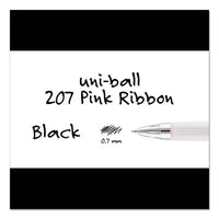 Signo 207 City Of Hope Edition Gel Pen, Retractable, Bold 1 Mm, Black Ink, Pink Barrel, Dozen