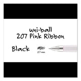 Signo 207 City Of Hope Edition Gel Pen, Retractable, Bold 1 Mm, Black Ink, Pink Barrel, Dozen