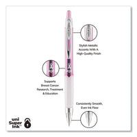 Signo 207 City Of Hope Edition Gel Pen, Retractable, Bold 1 Mm, Black Ink, Pink Barrel, Dozen