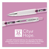 Signo 207 City Of Hope Edition Gel Pen, Retractable, Bold 1 Mm, Black Ink, Pink Barrel, Dozen