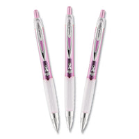 Signo 207 City Of Hope Edition Gel Pen, Retractable, Bold 1 Mm, Black Ink, Pink Barrel, Dozen