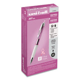 Signo 207 City Of Hope Edition Gel Pen, Retractable, Bold 1 Mm, Black Ink, Pink Barrel, Dozen