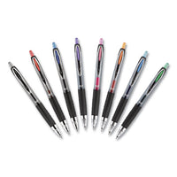 Signo 207 Gel Pen, Retractable, Medium 0.7 Mm, Black Ink, Translucent Black Barrel, 8-pack