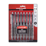 Signo 207 Gel Pen, Retractable, Medium 0.7 Mm, Black Ink, Translucent Black Barrel, 8-pack