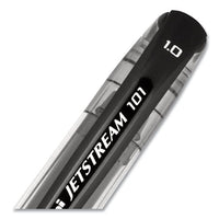 Jetstream 101 Roller Ball Pen, Stick, Bold 1 Mm, Black Ink, Black Barrel, Dozen